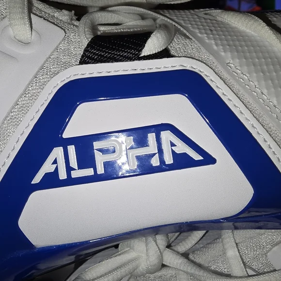 Nike Alpha Menace Pro 3 Football Cleats White/Black/Blue Men’s Size 12.5